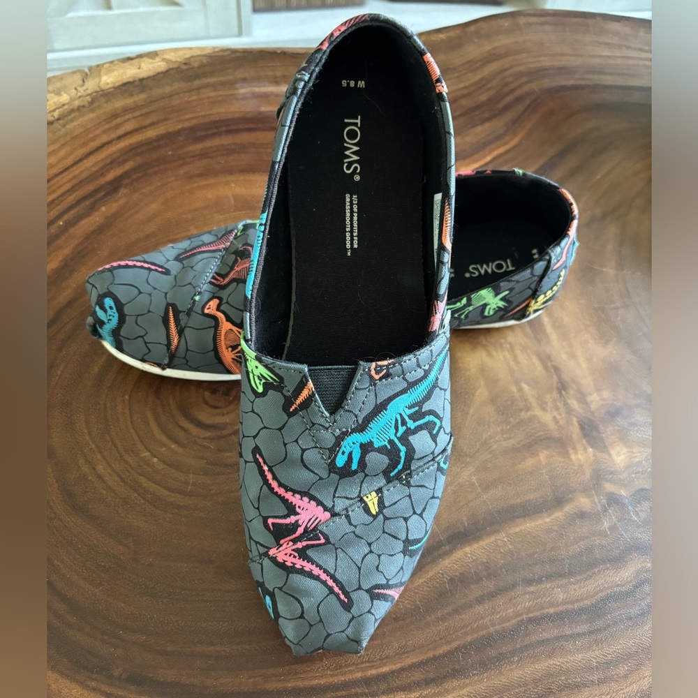 EUC Women’s Toms Dinosaur Alpargata shoes size 8.5